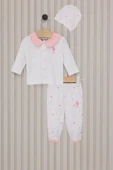 U.S. Polo Assn. Kız Bebek Patikli 3'lü Takım Krem thumbnail 1