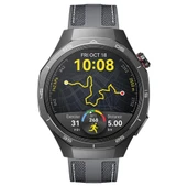 Sneezy Huawei Watch GT5 Pro 46mm ile Uyumlu Metal Tokalı Dikiş Detaylı Şık Dokuma Silikon Kordon  Gri thumbnail 3