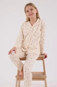 Arnetta Kız Çocuk Gömlek Pijama Krem - 3