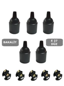 İtalyan E27 Duy - Vidalı Düz Duy (Bakalit) (250V 4A) 5 Adet - 1