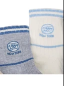 Erkek Bebek Çorap Soket 6 Çift Lacivert-Gri-Beyaz-Kahve-İndigo-Mavi thumbnail 2