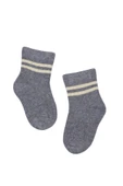 Erkek Bebek Çorap Soket 4 Çift Siyah-Krem-Gri-Mavi thumbnail 5