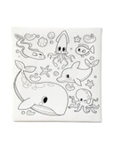 Hayal Sepeti SEVİMLİ BALİNA VE ARKADAŞLARI Tuval 20 X 20  6lı boya, fırça Boyama seti - 2