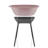 Babyjem Yeni Nesil Elegant Su Tahliyeli Giderli Ayaklı Bebek Küveti Pembe - 1