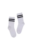 Çocuk Çorap Soket 3 Çift Unisex Beyaz-Siyah-Gri thumbnail 4