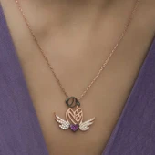 Gümüş Rose Kalpli Anne Ve Çocuk Kolye thumbnail 6