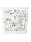 Hayal Sepeti MEYVE KOKTEYLİ Tuval 20 X 20  6lı boya, fırça Boyama seti - 2