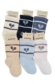 Erkek Bebek Çorap Soket 6 Çift Lacivert-Gri-Beyaz-Kahve-İndigo-Mavi thumbnail 1