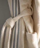 Penye Modeo Bornoz Yeşil/Ekru Aile Seti - 6