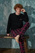 Gd Goldoremi 18113-4 Erkek Polar Patlı Üç Düğmeli Pijama Takım Uzun Kollu - 1
