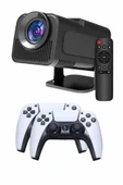 Çift Kollu Game Box Projeksiyon Cihazı Kumandalı Android Tv Dahili Hoparlör thumbnail 3