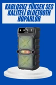 Büyük Boy Bluetooth Hoparlör Çoklu Bağlantı Çift Çıkışlı Taşınabilir Kesintisiz thumbnail 1