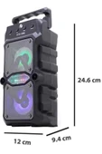 Taşınabilir Kablosuz Bluetooth Hoparlör Uzun Pil Ömrü Led Işıklı thumbnail 4