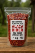 Doğranmış Kurutulmuş Alaca Biber 1kg | Toz Biber Yapmak İçin | Orta Acı - 1