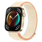 Huawei Watch Fit 4 Fit 4 Pro Fit 3 Uyumlu Ayarlanabilir Cırt Cırtlı Yumuşak Spor Kumaş Örgü Kordon  Bej thumbnail 1