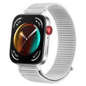 Huawei Watch Fit 4 Fit 4 Pro Fit 3 Uyumlu Ayarlanabilir Cırt Cırtlı Yumuşak Spor Kumaş Örgü Kordon  Beyaz thumbnail 1