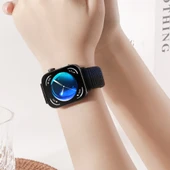 Huawei Watch Fit 4 Fit 4 Pro Fit 3 Uyumlu Ayarlanabilir Cırt Cırtlı Yumuşak Spor Kumaş Örgü Kordon  Beyaz thumbnail 5