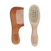 Sebi Bebe Doğal Keçi Kılı Fırça Ve Tarak Seti - 1