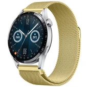 Huawei Watch GT3 46mm GT3 Pro 46mm Gt2 46mm Gt2 Pro 46mm Uyumlu Manyetik Milanese Loop Metal Kordon  Gold thumbnail 1