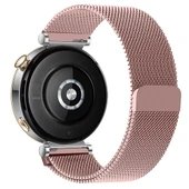 Huawei Watch GT5 41mm Uyumlu Manyetik Milanese Loop Metal Kordon   Pembe thumbnail 2