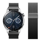 Huawei Watch GT3 46mm GT3 Pro 46mm Gt2 46mm Gt2 Pro 46mm Uyumlu Manyetik Milanese Loop Metal Kordon  Siyah thumbnail 3