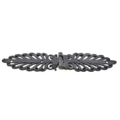 Antika Tarz Dekoratif Pirinç Yaprak Desenli Menteşe - 55x265 Mm, Oksit - 1