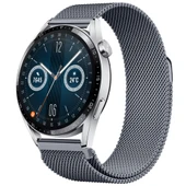 Huawei Watch GT3 46mm GT3 Pro 46mm Gt2 46mm Gt2 Pro 46mm Uyumlu Manyetik Milanese Loop Metal Kordon  Koyu Gri thumbnail 1