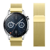 Huawei Watch GT3 46mm GT3 Pro 46mm Gt2 46mm Gt2 Pro 46mm Uyumlu Manyetik Milanese Loop Metal Kordon  Gold thumbnail 3