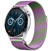 Huawei Watch GT3 46mm GT3 Pro 46mm Gt2 46mm Gt2 Pro 46mm Uyumlu Manyetik Milanese Loop Metal Kordon  Rainbow thumbnail 1