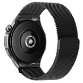 Huawei Watch GT3 46mm GT3 Pro 46mm Gt2 46mm Gt2 Pro 46mm Uyumlu Manyetik Milanese Loop Metal Kordon  Siyah thumbnail 2