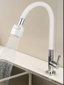 Mucit Home Beyaz Renkli Oynar Başlıklı Tasarruflu Silikon Musluk Başlığı Kubar - 3