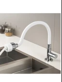 Mucit Home Beyaz Renkli Oynar Başlıklı Tasarruflu Silikon Musluk Başlığı Kubar - 2