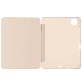 iPad Pro 11 inç M4 2024 Uyumlu Kılıf Üçgen Katlanabilir Kalem Şarj Bölmeli Kılıf A2836 A2837 A3006  Gold - 2