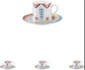 Porland Ruanda Tabaklı Kahve Fincanı 90cc 4lü paket thumbnail 1