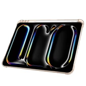 iPad Pro 11 inç M4 2024 Uyumlu Kılıf Üçgen Katlanabilir Kalem Şarj Bölmeli Kılıf A2836 A2837 A3006  Gold - 4