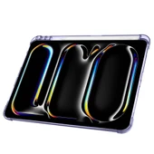 iPad Pro 11 inç M4 2024 Uyumlu Kılıf Üçgen Katlanabilir Kalem Şarj Bölmeli Kılıf A2836 A2837 A3006  Lavanta thumbnail 4