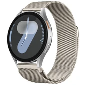 Samsung Galaxy Watch 4 5 6 7 Seri 40 42 43 44 46 47mm Uyumlu Manyetik Milanese Loop Metal Kordon   Starlight thumbnail 1