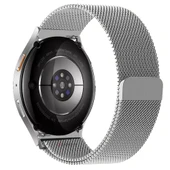 Samsung Galaxy Watch 4 5 6 7 Seri 40 42 43 44 46 47mm Uyumlu Manyetik Milanese Loop Metal Kordon   Gümüş thumbnail 2