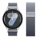Samsung Galaxy Watch 4 5 6 7 Seri 40 42 43 44 46 47mm Uyumlu Manyetik Milanese Loop Metal Kordon   Koyu Gri thumbnail 3
