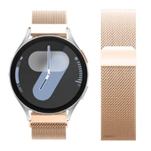 Samsung Galaxy Watch 4 5 6 7 Seri 40 42 43 44 46 47mm Uyumlu Manyetik Milanese Loop Metal Kordon   Rose Gold thumbnail 3