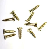 Klips, Menteşe, Ayak, Ağaç, Sunta Vidası 2,2x9,5mm - Sarı 100 Adet - 1