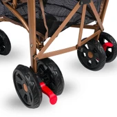 Comfymax Tam Yatar Baston Bebek Arabası – Dark Red - 11