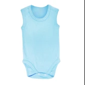 Sema Baby Jakarlı Askılı Badi (Body) - Mavi 0-6 Ay - 1