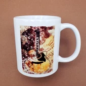 Vintage Tasarım Gitar Baskılı Kupa thumbnail 1