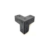 Antika Tarz Dekoratif Pirinç Köşe Gönye - 68x68 Mm, Oksit - 1