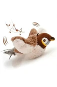 Peluş Kuş Kedi Oyuncağı Kanat Çırpan Sesli Olta İpe Asılabilir Hareketli Şarjlı Oyuncak (Uçma Yok) thumbnail 2