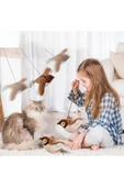 Peluş Kuş Kedi Oyuncağı Kanat Çırpan Sesli Olta İpe Asılabilir Hareketli Şarjlı Oyuncak (Uçma Yok) thumbnail 5