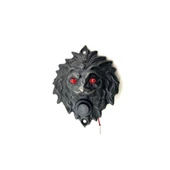 Antika Tarz Dekoratif Pirinç Aslan Kapı Zili - 100x78 Mm, Oksit, Led Işıklı - 1