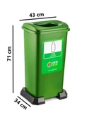 Omnipazar SY-4398 Sıfır Atık Cam Geri Dönüşüm Çöp Kutusu 70 lt Yeşil 5 Adet - 2