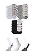 Siyah Gri ve Beyaz Kadın Babet Çorap 15 çift - 1